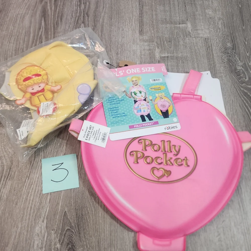 3 Pc POLLY POCKET Halloween Costume Girls One Size
